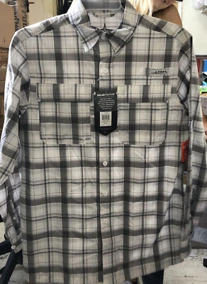 Habit Premier Small Seaside Harbor Mist Plaid Long Sleeve Fishing Shirt - Image 1 of 4