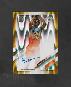 2021-22 Topps Chrome OTE Overtime BRYSON WARREN RC ~~ GOLD Raywave AUTO #26/50 - Picture 1 of 2