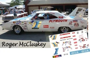 CD-1194-C #1 Roger McCluskey 76 Plymouth Road Runner DECALS - Picture 1 of 1