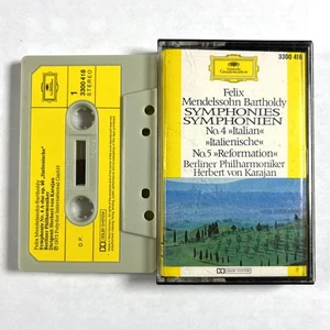 Mendelssohn Bartholdy: Symphonies Nos. 4 & 5- von Karajan (1973) Cassette Tape - Picture 1 of 3