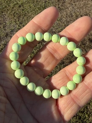 Pulsera de cuentas crisoprasa limón 8 mm ¡Muy bonita! Foto 1 de 3