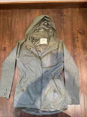 Chaqueta Parka O’Neill Mujer Otoño Lluvia Verde Oliva Talla Pequeña Con Capucha Excelente Foto 1 de 4