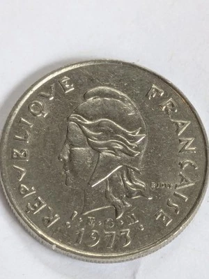 French Polynesia, 10 Francs, 1973  Circulated - Image 1 of 2