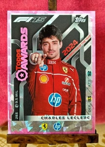 Topps F1 2025 Turbo Attax - Charles Leclerc Topps Awards Rosa Parallelo #283 - Picture 1 of 2
