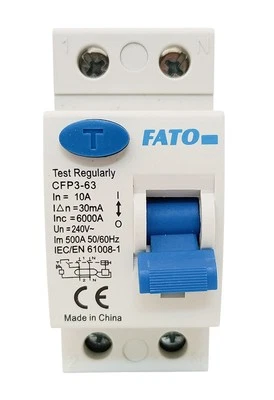 Interruttore magnetotermico differenziale 2 Poli 10A 30mA FATO - Immagine 1 di 2