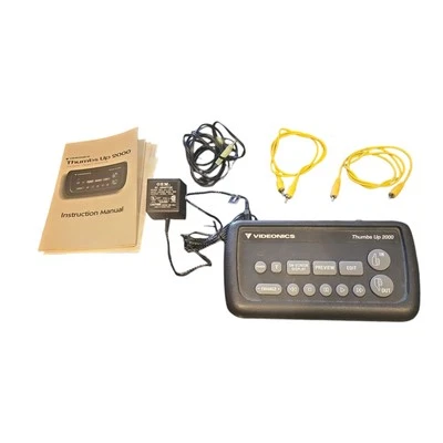 Editor de vídeo doméstico vintage Thumbs Up Videonics TU-1 com cabos e cabos testados - Imagem 1 de 4