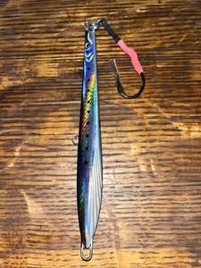 Williamson Abyss Speed Jig 7" 5 oz 9/0 Assist Hook Silver/Black - Picture 1 of 3