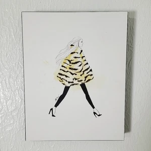 Lady Luxe Fashion Girl Tierdruck Box Wandbild - Bild 1 von 4