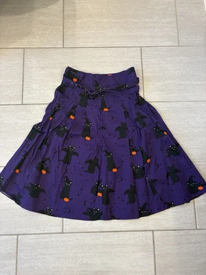 Modcloth x Collectif Halloween Cats-Only Costume Party Swing Skirt Medium Retro - Image 1 of 4