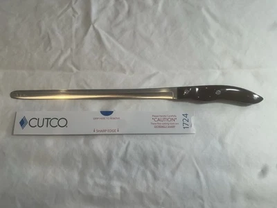 "Cuchillo rebanador vintage Cutco 9 3/4"" n.º" 24 Mangos afilados y pulidos de fábrica Foto 1 de 4