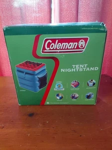 Coleman Tent Nightstand Checkers Game Storage Cooler Table Mesh Pocket NOS - Picture 1 of 4
