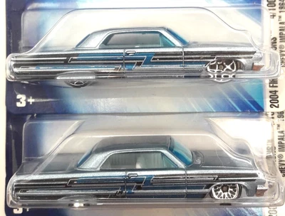 2x Hot Wheels '64 Chevy Impala #004 Primeras Ediciones Radios variación 2004 NUEVO DE COLECCIÓN Foto 1 de 4
