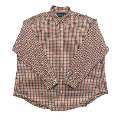 Vtg Ralph Lauren Classic Fit Shirt Mens 3XB Multicolor Button Down Plaid Pony - Image 1 of 4