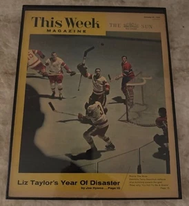1959 Terry Sawchuk Detroit Red Wings THIS WEEK MAGAZINE - Picture 1 of 3