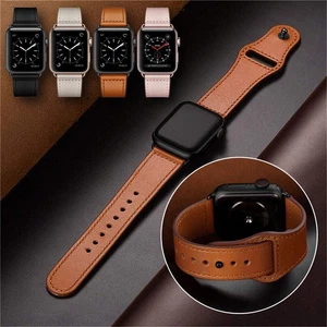 Correa de cuero genuino para Apple Watch 10 9 8 7 SE Ultra 2 42/44/45/46/49 mm - Imagen 1 de 25