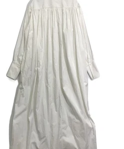 Vestido Camisa THE ROW Blanco Algodón XS Manga Larga Minimalista Estilo Lujo - Imagen 1 de 7
