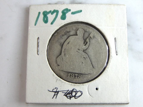 1878 Seated Liberty Half Dollar Coin E6835 Cover