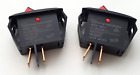 Lot of 2 Carling 2 Pos Maintained Rocker Switches SPST 10A/125VAC RA911VBB0V