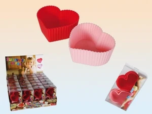 Silikon Backförmchen, 6er Set Muffinförmchen, CupCake Förmchen Muffinform Herz - Bild 1 von 1