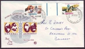 1968 SOIL / MEDICAL GUTTER PAIR ON WESLEY FIRST DAY COVER - ADDRESSED (RU5557) - Picture 1 of 1