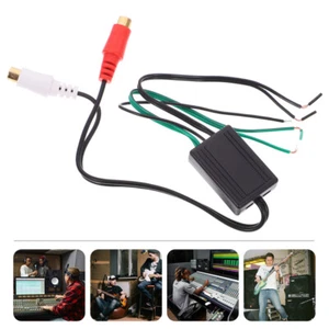 2 Pcs Car Horn Cable Adapter Audio Wire Kit Line Output Converter Speaker - Picture 1 of 12