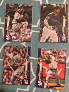 (4) 2020 Topps Series 1 San Diego Padres Purple Parallel Lot Rare Meijer - Picture 1 of 3