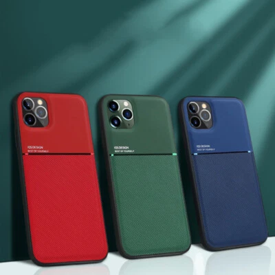 Shockproof Rubber Magnetic Leather Case For iPhone 16 15 14 13 12 11 XR 8 7 6 SE - Image 1 of 4