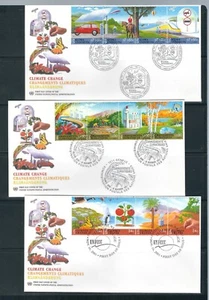 UN SC # NY 815a, Geneva 383a, Vienna 300a Climate Change FDC . UNPA Covers - Picture 1 of 1