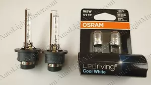 Osram Xenarc D2S 66240 xenon bulb 4300k and W5W LEDriving COOL white 6000K - Picture 1 of 1