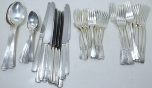 Beautiful WM A Rogers A1 Plus Silver Plate Flatware 53 Pcs. Floral Design - Picture 1 of 8