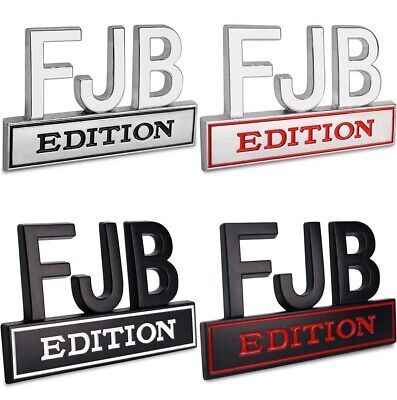 2PCS FJB Edition 3D Letters Emblem Badge Truck Tailgate Car Decal Bumper Sticker • 6.99$