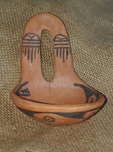 Hopi Native American Pottery Ladle Signed B Kinale Walpi Village Spoon