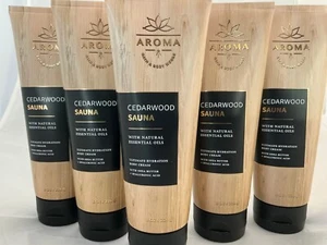 5 (FIVE) Aroma CEDARWOOD SAUNA Patchouli & Eucalyptus CREAM Bath and Body Works - Picture 1 of 2