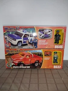 Mighty World Mighty Off Road 4x4 8632 Toy & Police 8646 Lot Sealed - Picture 1 of 9