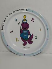 Set of 2 Vintage 1992 Barney Strike up the Band Music Melamine Plate Lyons
