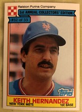 1984 Topps Ralston Purina Keith Hernandez Card #32 Of 33 Mets High Grade