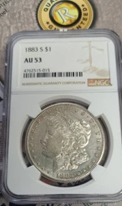 1883 S $1 Morgan Silver Dollar NGC AU53 Semi Proof Like CS-26 - Picture 1 of 4