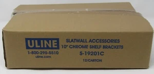 Uline S-19201C Staffe da mensola cromate 10" 12x - Foto 1 di 1