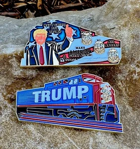 Moneda Desafío Tren POTUS Jefe Presidente Donald Trump MAGA NYPD CIA Marina CPO - Imagen 1 de 13