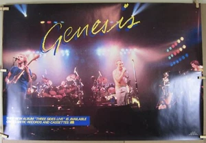 GENESIS "Three Sides Live" Peter Gabriel Phil Collins 22"x32" PROMO POSTER ©1982 - Picture 1 of 6