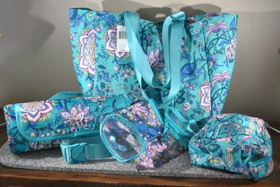 Vera Bradley Peacock Garden Lighten Up Deluxe Family Tote w/EXTRA'S!!- NWT - Image 1 of 4