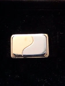 18k Gents Two Tone Initial Ring,size 10 - Picture 1 of 7