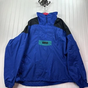 Pullover Columbia vintage para hombre Anorak cuarto cremallera XL azul - Imagen 1 de 11
