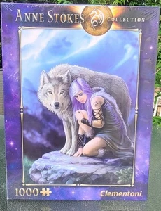 Clementoni 1000-piece Protector by Anne Stokes Jigsaw Puzzle Wolfpack Werewolf - Picture 1 of 6