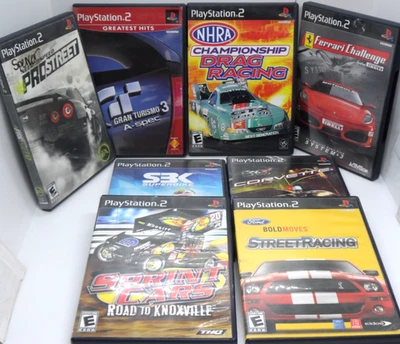 Lote PlayStation 2 "Racing" - (8) Todo Completo Cib PS2 Velocidad, NHRA, Ford, Ferrari Foto 1 de 2