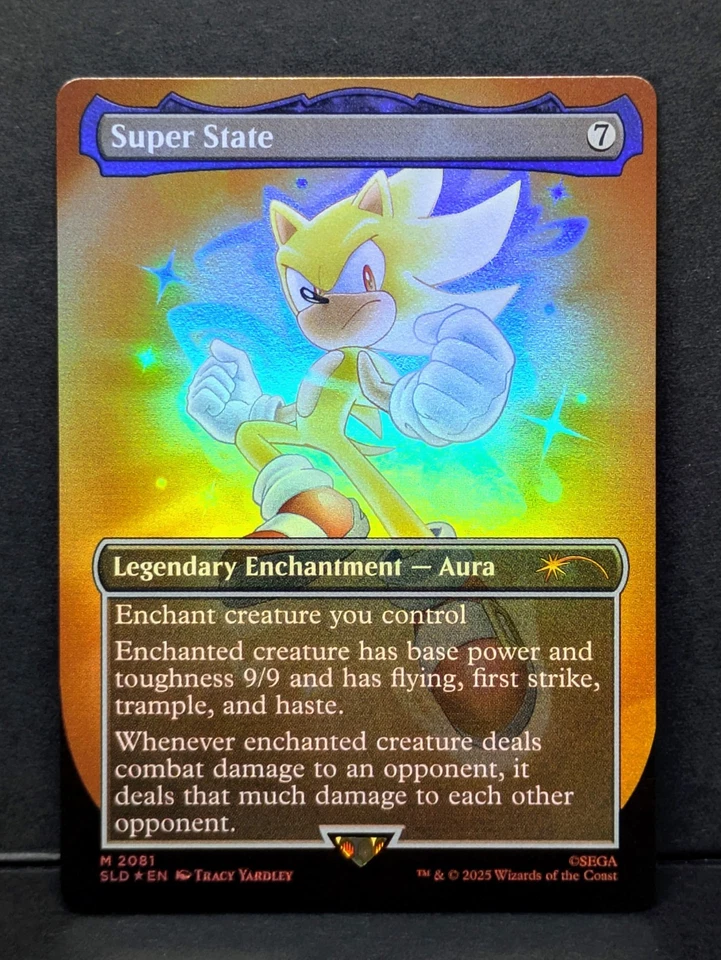 MTG Sonic The Hedgehog Secret Lair Super State 2081 Rainbow NM - Image 1 of 2