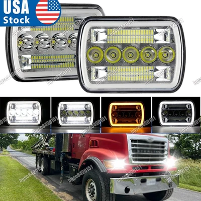 2x Faros LED Sellados de 7x6" haz alto/bajo para camión Sterling A9500 LT9500 1999-08 Foto 1 de 4