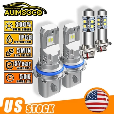 Kit de bombillas LED altas/bajas y antiniebla blancas súper frías para Nissan 200SX 1998 4x 6000K Foto 1 de 4