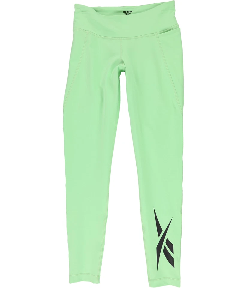 Calça atlética Reebok feminina Lux Vector compressão, verde, pequena - Imagem 1 de 1