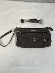 BAGGALLINI HOBO CROSSBODY SHOULDER BAG BROWN NYLON PURSE CASUAL - Picture 1 of 6